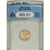 Image 3 : 1891 $2 1/2 MS61 PCGS. Double Die Reverse. PCGS Popula