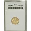 Image 1 : 1905 $2 1/2 MS61 ANACS. NGC Census: (358/3653). PC