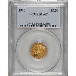1913 $2 1/2 MS62 PCGS. PCGS Population (1139/1396)