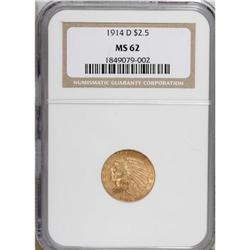 1914-D $2 1/2 MS62 NGC. NGC Census: (2471/1616). P