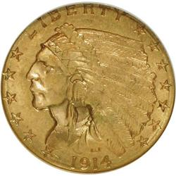 1914-D $2 1/2 MS62 NGC. NGC Census: (2471/1616). PCGS