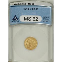 1914-D $2 1/2 MS62 ANACS. NGC Census: (2484/1636).