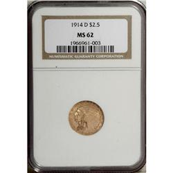 1914-D $2 1/2 MS62 NGC. NGC Census: (2471/1616). P