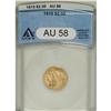 Image 1 : 1915 $2 1/2 AU58 ANACS. NGC Census: (755/6137). PC