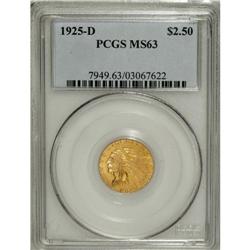 1925-D $2 1/2 MS63 PCGS. PCGS Population (2351/210