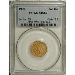1926 $2 1/2 MS62 PCGS. PCGS Population (2370/4823)