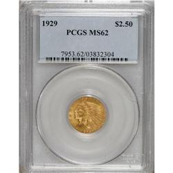 1929 $2 1/2 MS62 PCGS. PCGS Population (3147/3856)