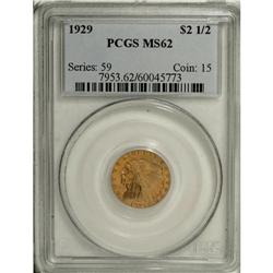 1929 $2 1/2 MS62 PCGS. PCGS Population (3147/3856)