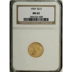 1929 $2 1/2 MS62 NGC. NGC Census: (4985/5609). PCG