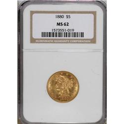 1880 $5 MS62 NGC. NGC Census: (419/245). PCGS Popu