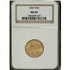 Image 1 : 1887-S $5 MS62 NGC. NGC Census: (803/337). PCGS Po