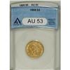 Image 1 : 1895 $5 AU53 ANACS. NGC Census: (6/4856). PCGS Pop