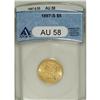 1897-S $5 AU58 ANACS. NGC Census: (120/71). PCGS P