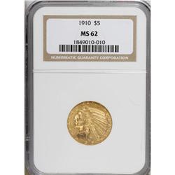 1910 $5 MS62 NGC. NGC Census: (990/432). PCGS Popu
