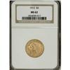 Image 1 : 1912 $5 MS62 NGC. NGC Census: (2148/916). PCGS Pop