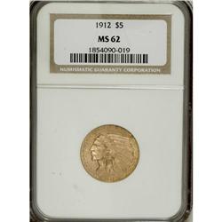 1912 $5 MS62 NGC. NGC Census: (2148/916). PCGS Pop