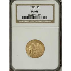 1913 $5 MS61 NGC. NGC Census: (1766/3550). PCGS Po