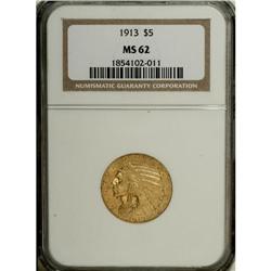 1913 $5 MS62 NGC. NGC Census: (2498/1057). PCGS Po