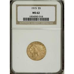 1915 $5 MS62 NGC. NGC Census: (1062/688). PCGS Pop