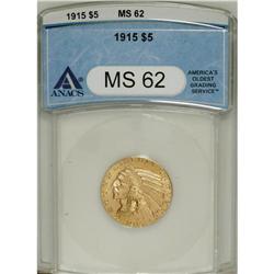 1915 $5 MS62 ANACS. NGC Census: (1067/688). PCGS P