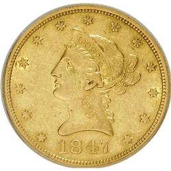 1847-O $10 AU55 ICG. NGC Census: (105/98). PCGS Popula