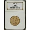 Image 1 : 1849 $10 XF45 NGC. NGC Census: (156/413). PCGS Pop