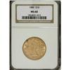 Image 1 : 1880 $10 MS60 NGC. NGC Census: (215/875). PCGS Pop