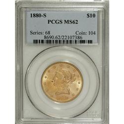 1880-S $10 MS62 PCGS. PCGS Population (122/28). NG
