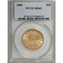 1886 $10 MS62 PCGS. PCGS Population (71/28). NGC C