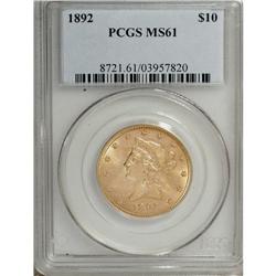 1892 $10 MS61 PCGS. PCGS Population (1121/1164). N