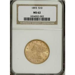 1893 $10 MS62 NGC. NGC Census: (8647/5365). PCGS P