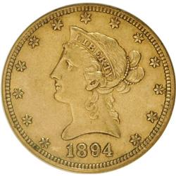 1894-O $10 XF45 NGC. NGC Census: (18/583). PCGS Popula