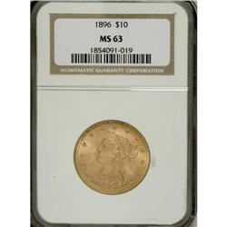1896 $10 MS63 NGC. NGC Census: (141/13). PCGS Popu