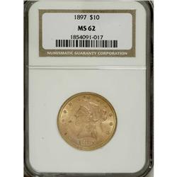 1897 $10 MS62 NGC. NGC Census: (2379/1010). PCGS P