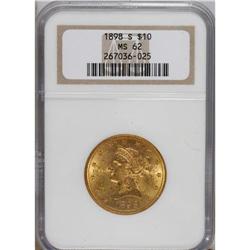 1898-S $10 MS62 NGC. NGC Census: (83/19). PCGS Pop