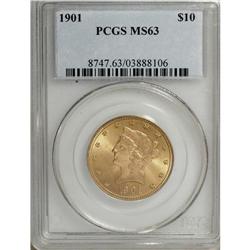 1901 $10 MS63 PCGS. PCGS Population (2934/1586). N