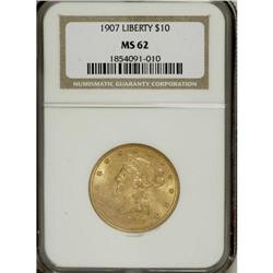 1907 $10 MS62 NGC. NGC Census: (6657/5013). PCGS P