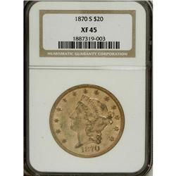 1870-S $20 XF45 NGC. NGC Census: (160/722). PCGS P