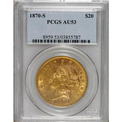 1870-S $20 AU53 PCGS. PCGS Population (53/135). NG