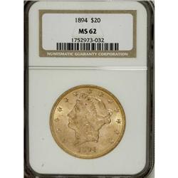 1894 $20 MS62 NGC. NGC Census: (4053/1197). PCGS P