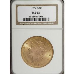 1895 $20 MS63 NGC. NGC Census: (2408/340). PCGS Po