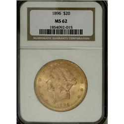 1896 $20 MS62 NGC. NGC Census: (3032/1309). PCGS P