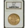 Image 1 : 1896 $20 MS62 NGC. NGC Census: (3032/1309). PCGS P