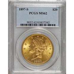 1897-S $20 MS62 PCGS. PCGS Population (2728/1558).