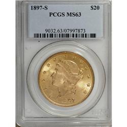 1897-S $20 MS63 PCGS. PCGS Population (1292/266).