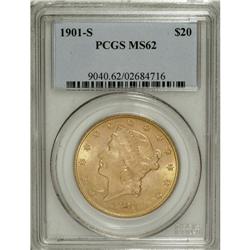 1901-S $20 MS62 PCGS. PCGS Population (617/442). N