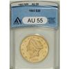 Image 1 : 1903 $20 AU55 ANACS. NGC Census: (3/8532). PCGS Po