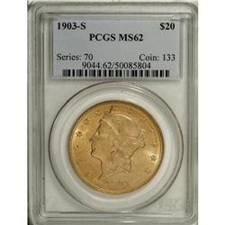 1903-S $20 MS62 PCGS. PCGS Population (1551/1422).