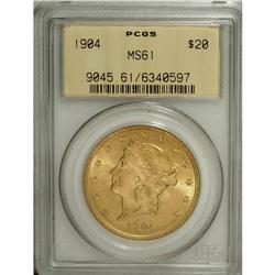 1904 $20 MS61 PCGS. PCGS Population (14179/113958)