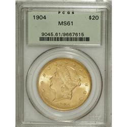 1904 $20 MS61 PCGS. PCGS Population (14185/113957)